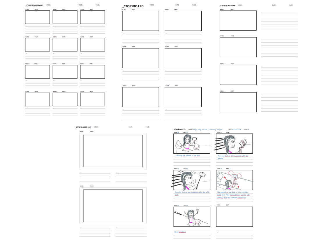 Planificador de YouTube - Storyboards