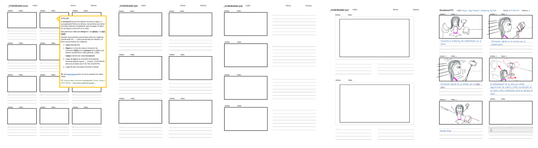 Planificador de YouTube - Storyboards